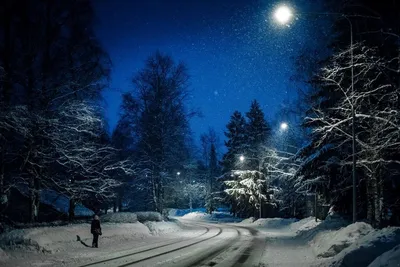 Снежная ночь (57 фото) - 57 фото