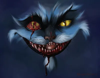Злой кот нарисованный - 48 фото