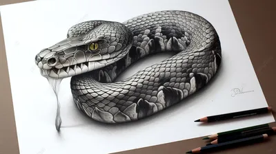 Рисунки змеи для срисовки (82 фото)