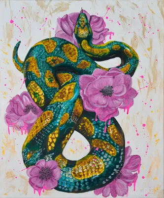 Змея змейка, научная фотография, иллюстрация, плакаты, искусство змеи,  живопись на холсте, картина, Готический Декор для дома | AliExpress