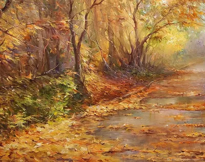 Золотая осень в лесу, гипер …» — создано в Шедевруме