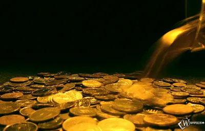 Куча золотых монет, обои с финансами и деньгами, картинки, фото 1024x768