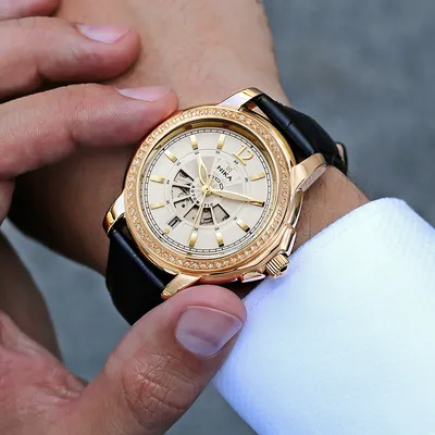Купить золотые мужские наручные часы НИКА CELEBRITY артикул 1068.1.1.14A с  доставкой - nikawatches.ru
