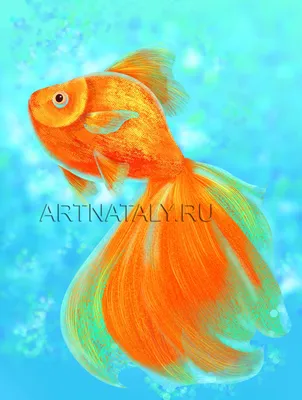 Принт Золотая рыбка - Живопись | Постеры | Digital Art | NFT