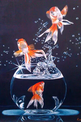 Goldfish Freedom, Картина - Elena Kozyutenko | Artmajeur