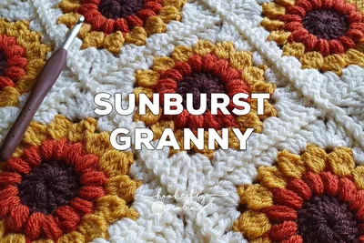 The Sunflower Granny Square A Free Crochet Pattern