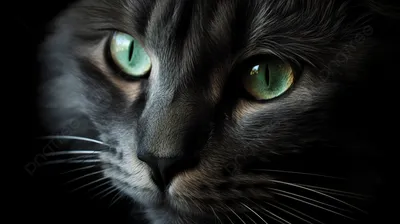 серая кошка с зелеными глазами крупным планом Stock-Foto | Adobe Stock