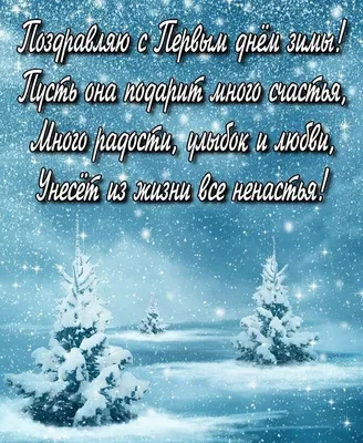 Открытки с первым днем зимы, поздравления в стихах, прозе, приколы — Разное