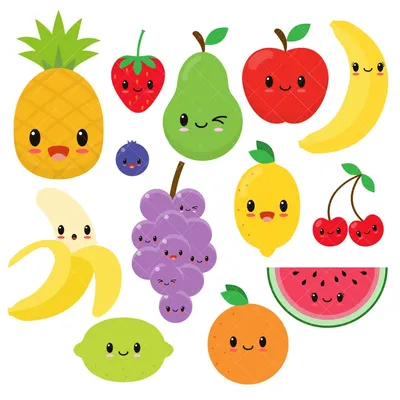 Милые рисунки фруктов - 75 фото