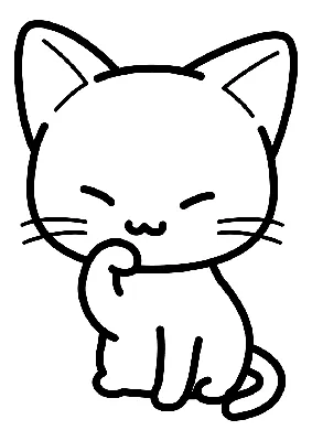 Раскраски котики милый котенок (49 фото) » Картинки, раскраски и трафареты  для всех - Klev.CLUB