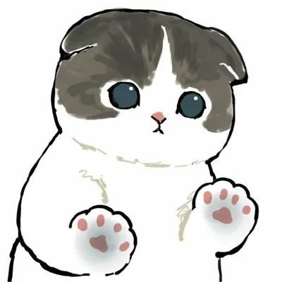 няшный котик | Иллюстрации кошек, Иллюстрация кошки, Кошачий рисунок