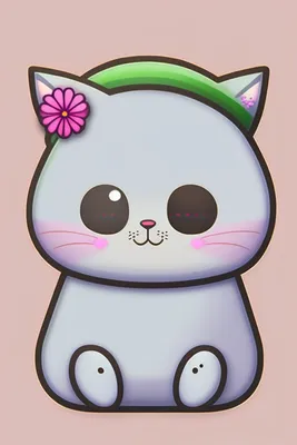 Нарисовать кавайного котика за 3 шага - кавайные рисунки | Простые срисовки  | Дзен
