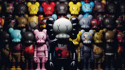 Kaws Clown Toy Black Wallpapers - KAWS Wallpapers for iPhone