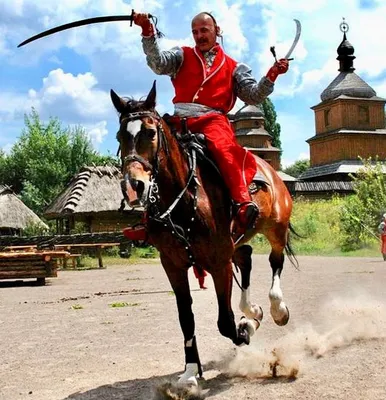 Казак верхом на коне, экшн, …» — создано в Шедевруме