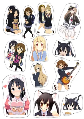 Лист наклеек Кэйон!/K-On! Купить в интернет магазине AnimeStore4you.