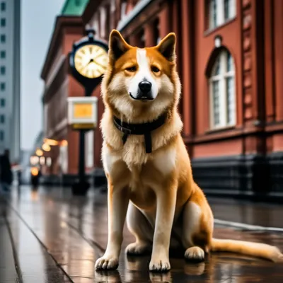 Собака породы Inu Akita хатико. Портрет. Стоковое Изображение - изображение  насчитывающей шерсть, недоверчиво: 187212517