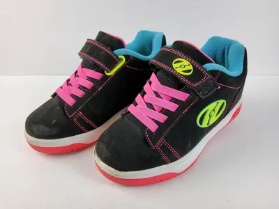 Kids Heelys Dual Up X2 770584 Black/Pink/Blue Roller Skate Trainers YOUTH 3  | eBay