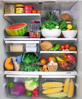 Фото Холодильника с едой в 4K разрешении: качество на высоте