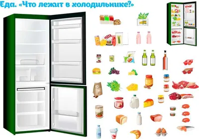 HD фото холодильника с едой в Full HD разрешении