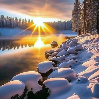 Доброго солнечного дня | Зимние картинки, Фотогаллерея, Доброе утро