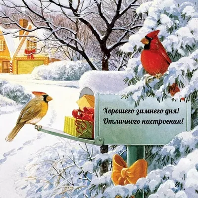 Хорошего дня | Открытки, Винтажные рождественские открытки, Рождественские  поздравления
