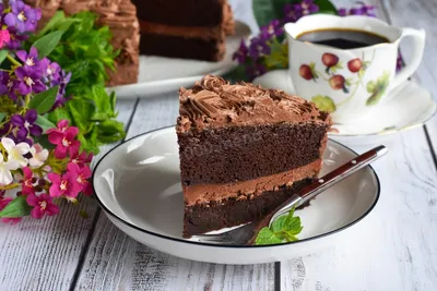 Кофейный торт с ванильным кремом — пошаговый рецепт | С.Пудовъ