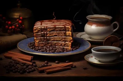 Кофе с тортом стоковое фото ©AndreySt 57661469