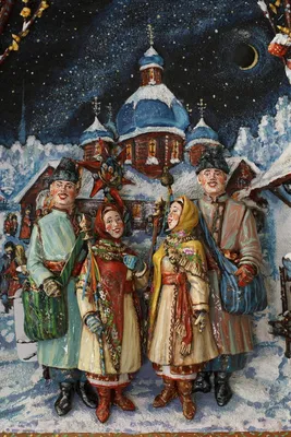 The Carols / Колядки | Картины, Рождественская колядка, Вертеп