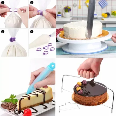 Инструмент для украшения тортов с насадками | AliExpress