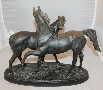 Купить статуэтку конь на дыбах, антикварные статуэтки кони, скульптура конь  марли