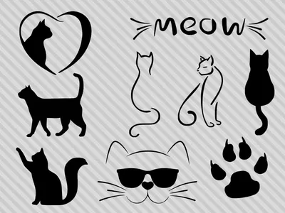 минималистский контур кошки. иллюстрация черного изолированного вектора на  белом фоне. Иллюстрация вектора - иллюстрации насчитывающей самомоднейше,  каракули: 241510078