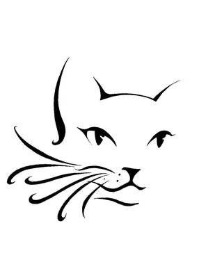 эмблема кошки. черный толстый контур. счастливый кот. плоский рисунок  Иллюстрация вектора - иллюстрации насчитывающей дом, логотип: 219580196