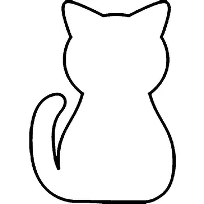 Кот контурный рисунок - 71 фото