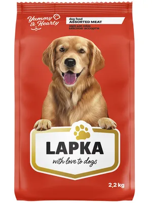 Сухой корм для собак Lapka, мясное ассорти, 2,2кг - Корма для собак