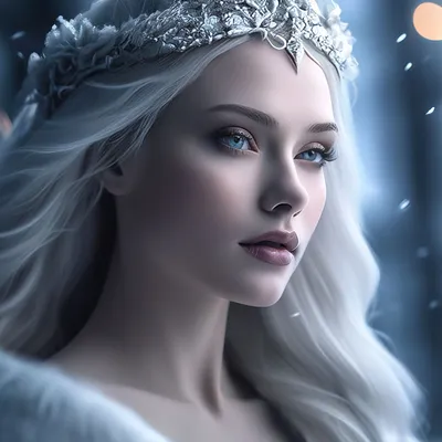 Профиль Снежной королевы, мрачная …» — создано в Шедевруме