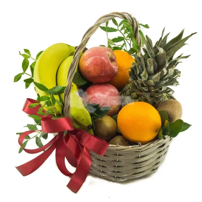 Небольшая корзинка фруктов на Новый год купить, заказать с доставкой в  Черкассы - Roza.сk.ua