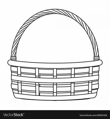 Корзинка рисунок черно белый - 51 фото