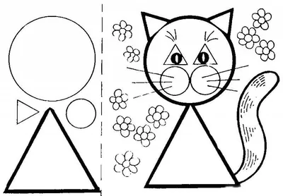 Татуировка геометрические фигуры кошка» — создано в Шедевруме