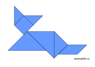 Поделки своими руками Кошка шаблон для аппликации из геометрических фигур  животные кошка бумага Шаблоны для вырезания Поделки для детского сада