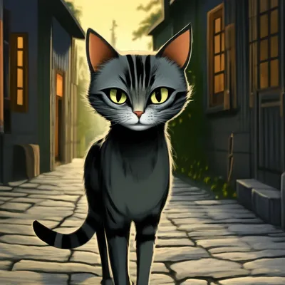 Кошка которая гуляла сама по себе…» — создано в Шедевруме