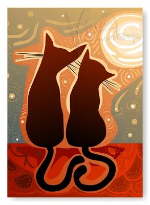 Настенный постер с изображением кошки, стоящего на крыше | AliExpress