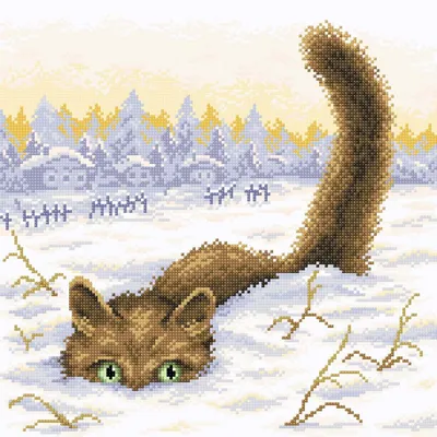 Маленькая Толстая Кошка Сидит Смешным Взглядом Снегу стоковое фото  ©PantherMediaSeller 336449728