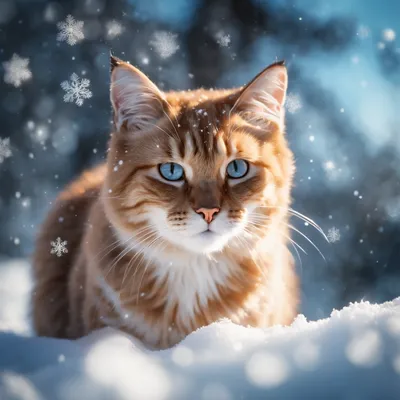 Кот в ошейнике и баскетбольный мяч на снегу. | Премиум Фото