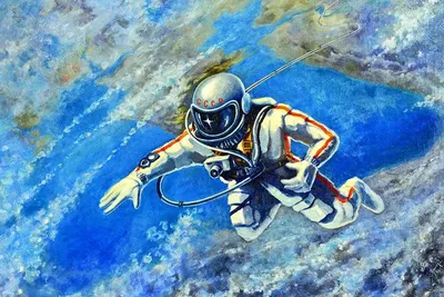 Обои на рабочий стол Космонавт в открытом космосе, на фоне Земли и звезд,  обои для рабочего стола, скачать обои, обои бесплатно