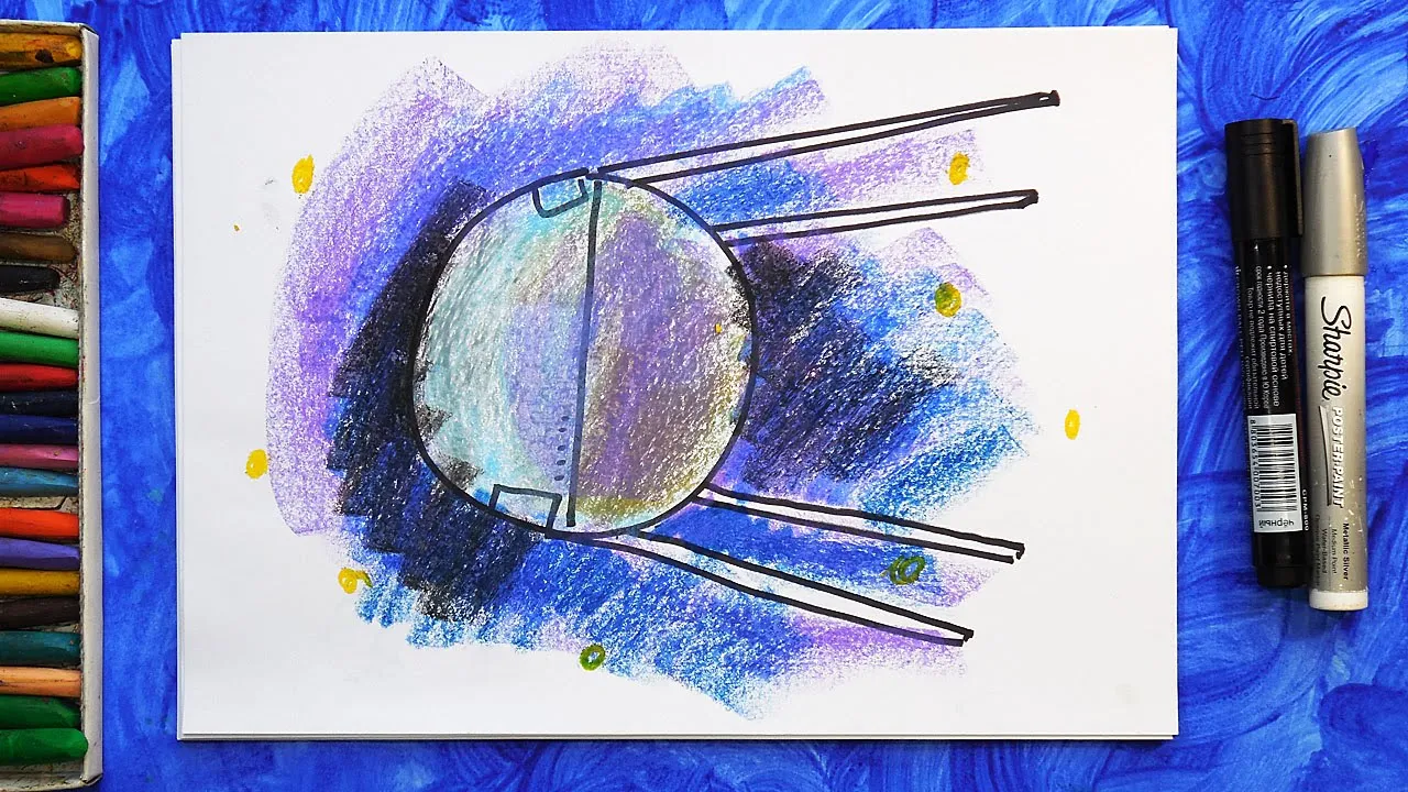 Космос цветными карандашами. Рисунок на тему космос красками. Рисование космос карандашами. Космос цветными карандашами для детей.