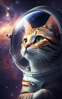 Коты в космосе глазами нейросети Leonardo.ai | Пикабу