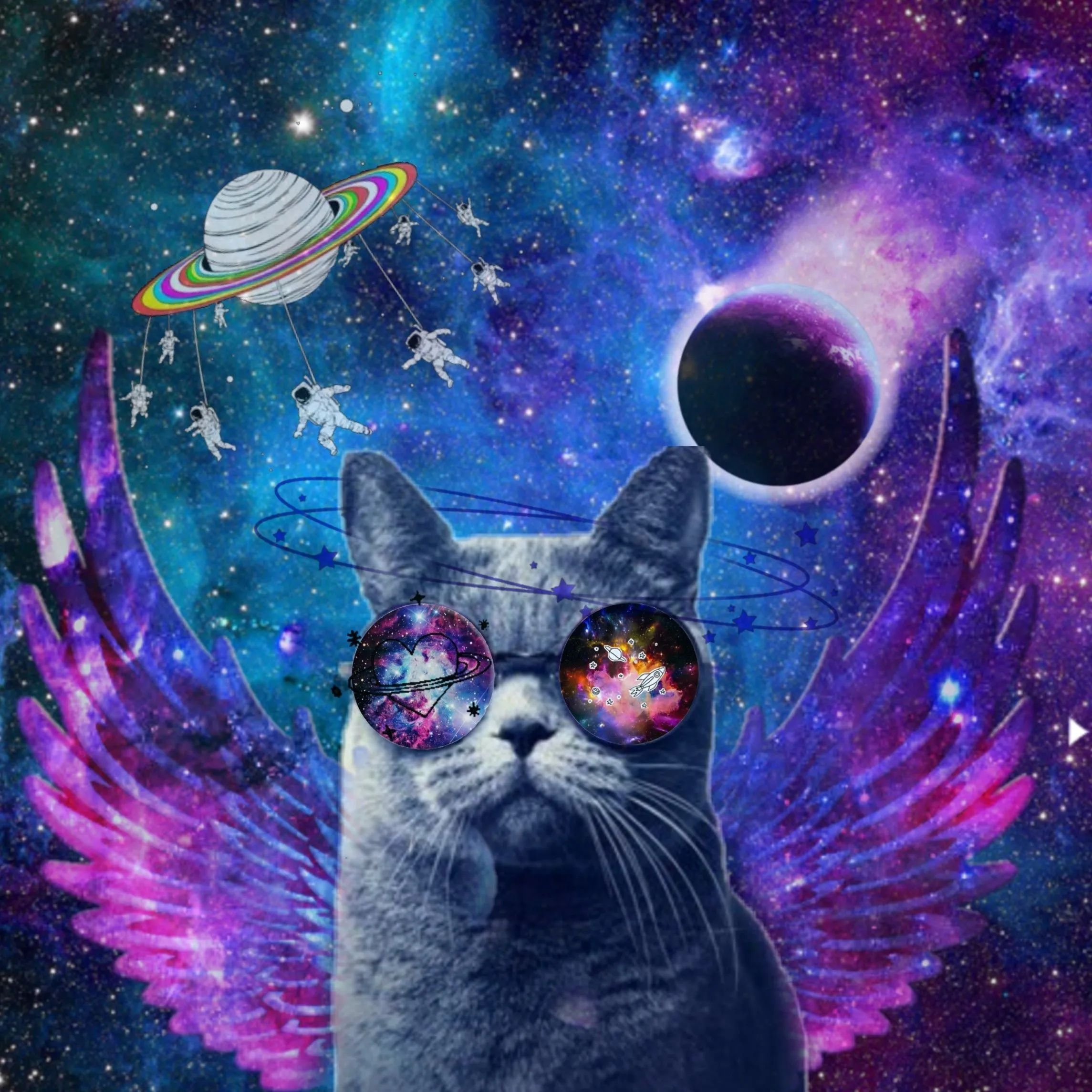 Кот в космосе рисунок. Космический кот. Кот в космосе. Космическая кошка арт. Котенок в космосе.