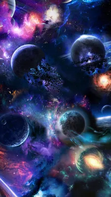 Картинки космос, красиво, горы, планеты, ночь, звёзды, фантазия - обои  1600x1200, картинка №491530