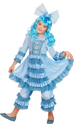 карнавальный костюм детский мальвина в голубом в интернет-магазине  ВМАСКАХ.РФ