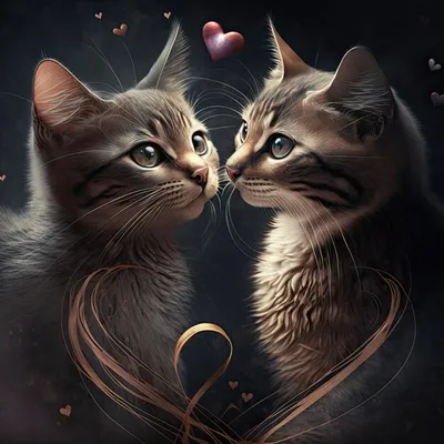 Кот и кошка любовь - картинки и фото koshka.top